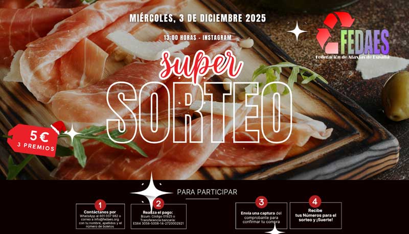 FEDAES Sorteará Lotes Ibéricos